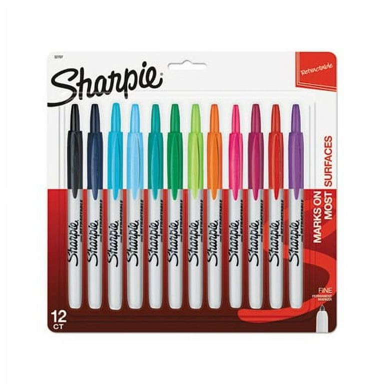 Fine Tip Permanent Marker, Fine Bullet Tip, Assorted Colors, 12/Set Fine Tip Permanent Marker, Fine Bullet Tip, Assorted Colors, 12/Set