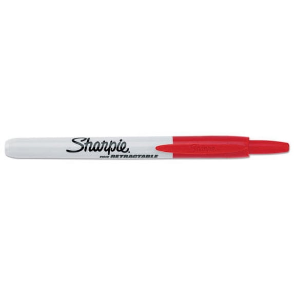 Permanent Marker, Fine Tip Red PK12, Marker Cap: Capped