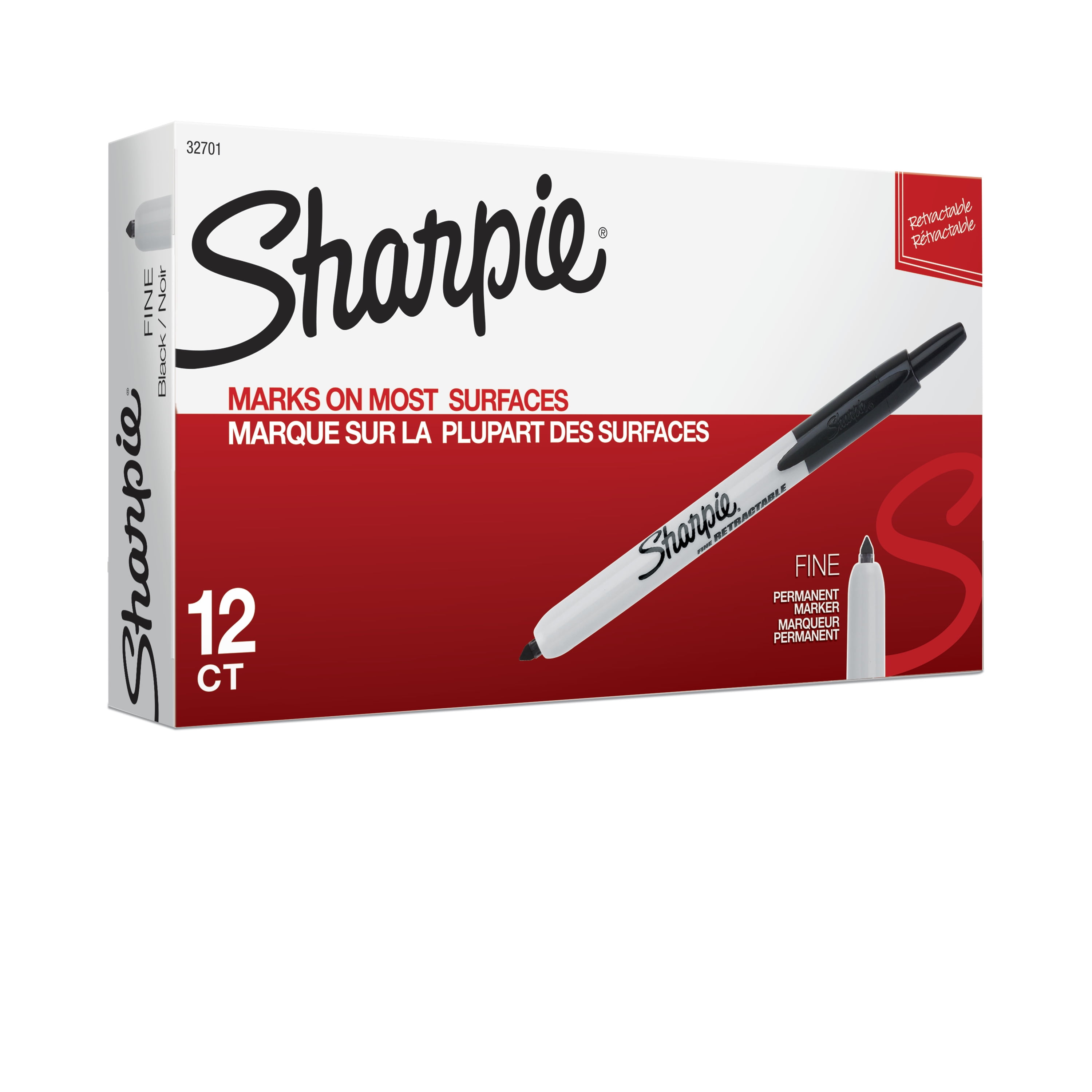 Sanford Sharpie Retractable Ultra Fine Tip Carded 3Pk Black