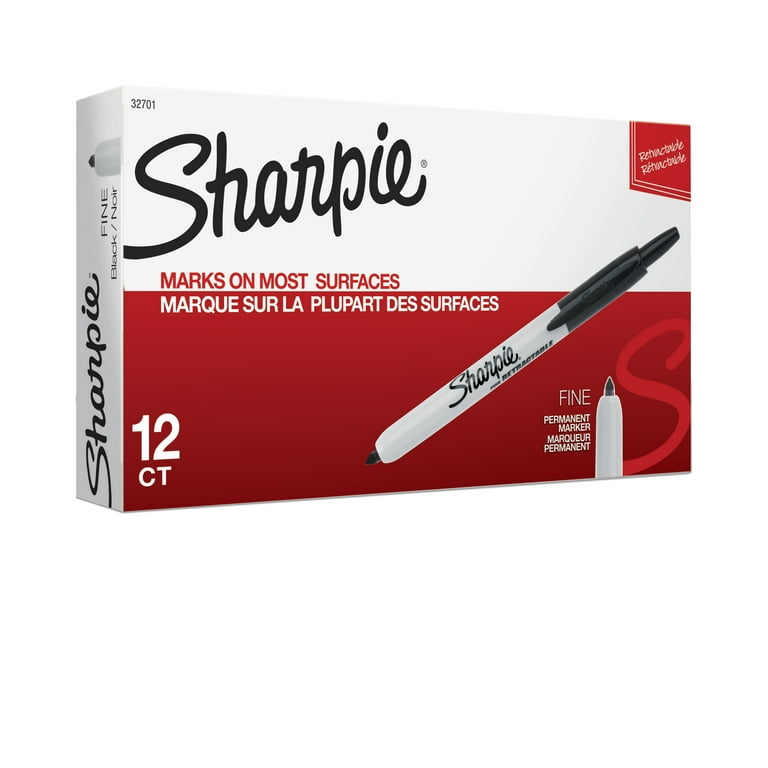 Sharpie Retractable Black Fine Point Permanent Marker