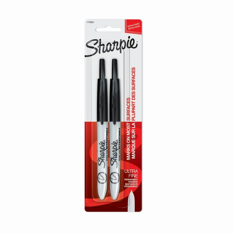 Sharpie Retractable Permanent Markers, Ultra Fine Tip, Count