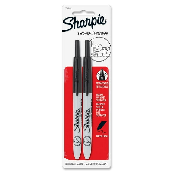 Sharpie Retractable Ultra Fine Point Permanent Marker - 2 Pack-2PK