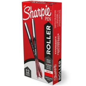Sharpie RollerBall Pen, Arrow Point (0.7mm) Pen for Bold Lines, Red Ink, 12 Count