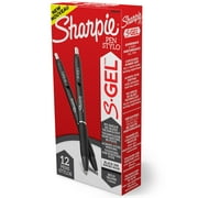 Sharpie S-Gel, Gel Pens, Bold Point (1.0mm), Black Ink Gel Pen, 12 Count