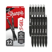Sharpie S-Gel, Gel Pens, Bold Point 1.0mm, Black Ink Gel Pen, 12 Count