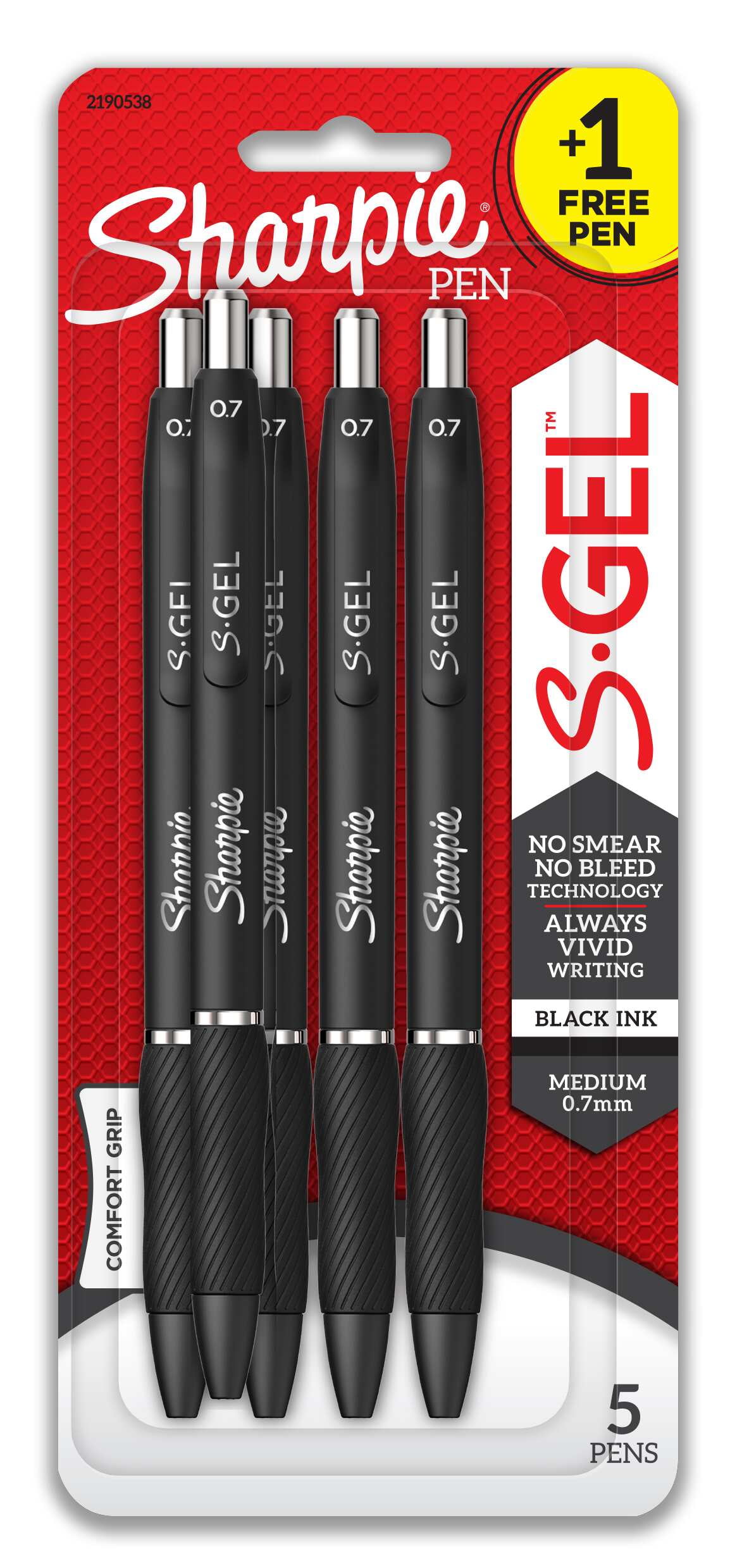 Sharpie S-Gel Gel Pens Fine Point 0.7mm Black Ink Gel Ink Pen