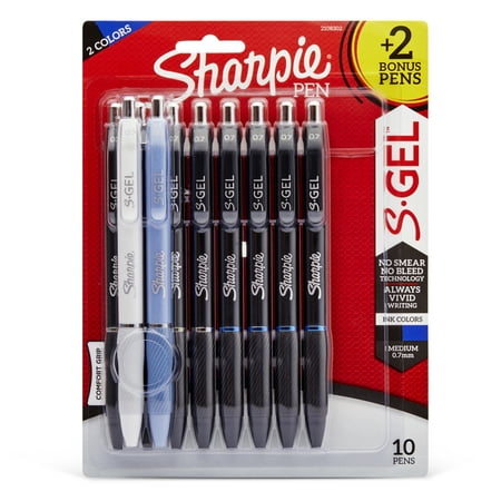 The Teachers' Lounge®  S-Gel, Gel Pens, Medium Point (0.7mm), Frost Blue  Body, Black Gel Ink Pens, 4 Per Pack, 3 Packs