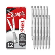Sharpie S-Gel, Gel Pens, Medium Point (0.7mm), Black Gel Ink Pens, 12 Count