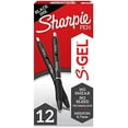 thumbnail image 1 of Sharpie S-Gel, Gel Pens, Medium Point (0.7mm), Black Ink Gel Pen, 12 Count (Pack of 1), Black, 1 of 3