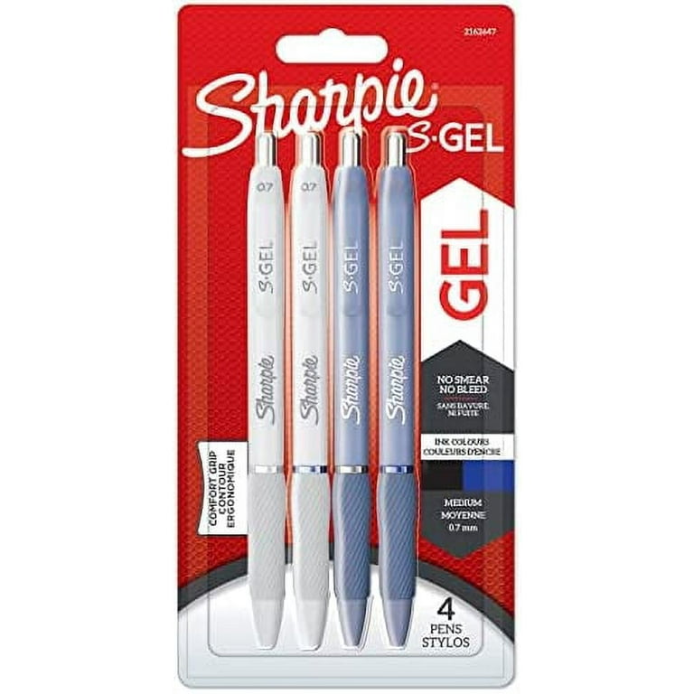 Sharpie S-Gel | Gel Pens | Medium Point (0.7mm) | Black, Red & Blue Ink | 3  Count