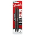 thumbnail image 1 of Sharpie S-Gel, Gel Pens, Sleek Metal Barrel, Matte Black, Medium Point (0.7mm), Black Ink, 2 Count, 1 of 7