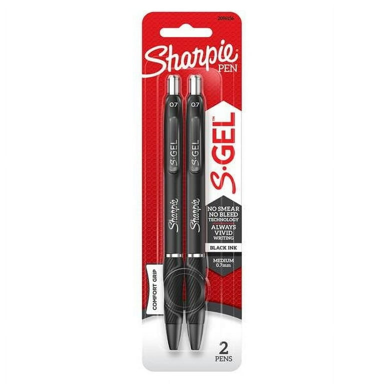 Sharpie 2-Pack Black Pen Grip Retractable Fine Point Pens at