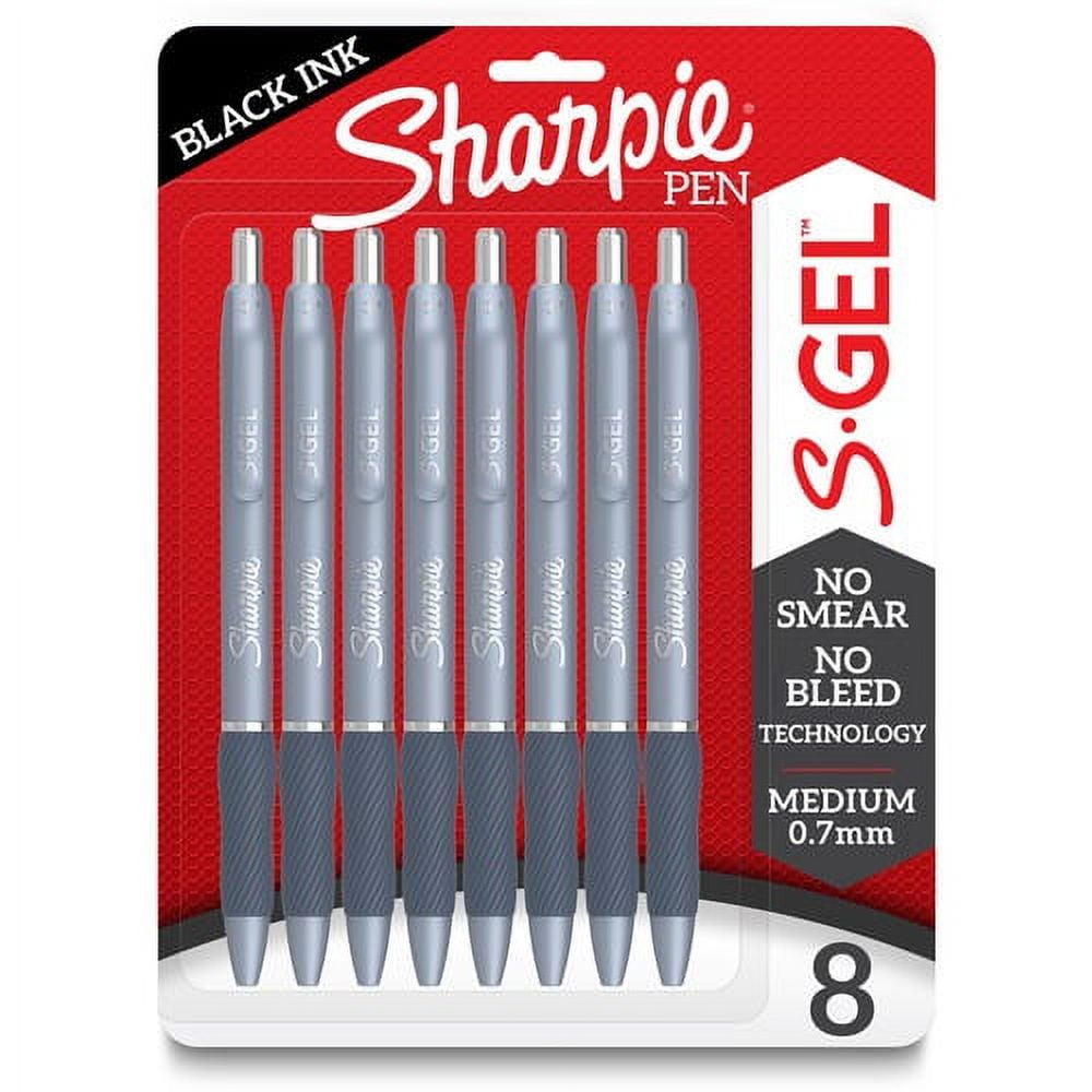 Sharpie S-Gel Pens - Medium Pen Point - 0.7 mm Pen Point Size - Black Gel-based Ink - Fashion Blue Metal Barrel - 8 / Pack Sharpie S-Gel Pens - Medium Pen Point - 0.7 mm Pen Point Size - Black Gel-based Ink - Fashion Blue Metal Barrel - 8 / Pack