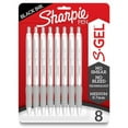 thumbnail image 1 of Sharpie S-Gel Pens - Medium Pen Point - 0.7 mm Pen Point Size - Black Gel-based Ink - White Metal Barrel - 8 / Pack | Bundle of 2 Packs, 1 of 1