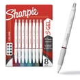 thumbnail image 1 of Sharpie S-Gel Pens, Fashion Barrel Gel Pens, Pearl White Body, Medium (0.7mm) Point, Bold Ink Colors, 8 Count, 1 of 8