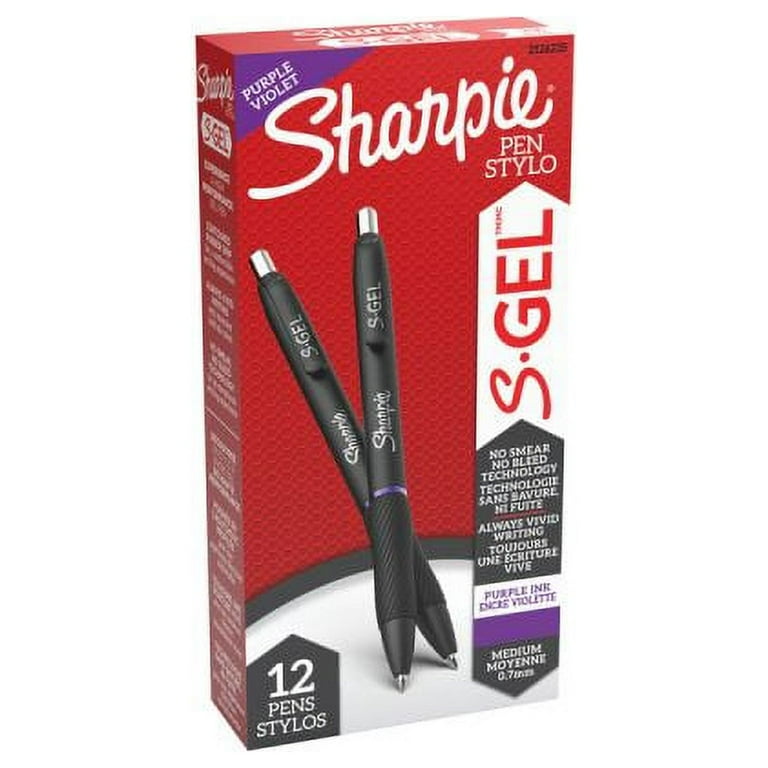 S-Gel High-Performance Gel Pen, Retractable, Medium 0.7 mm, Purple Ink, Black Barrel, Dozen S-Gel High-Performance Gel Pen, Retractable, Medium 0.7 mm, Purple Ink, Black Barrel, Dozen