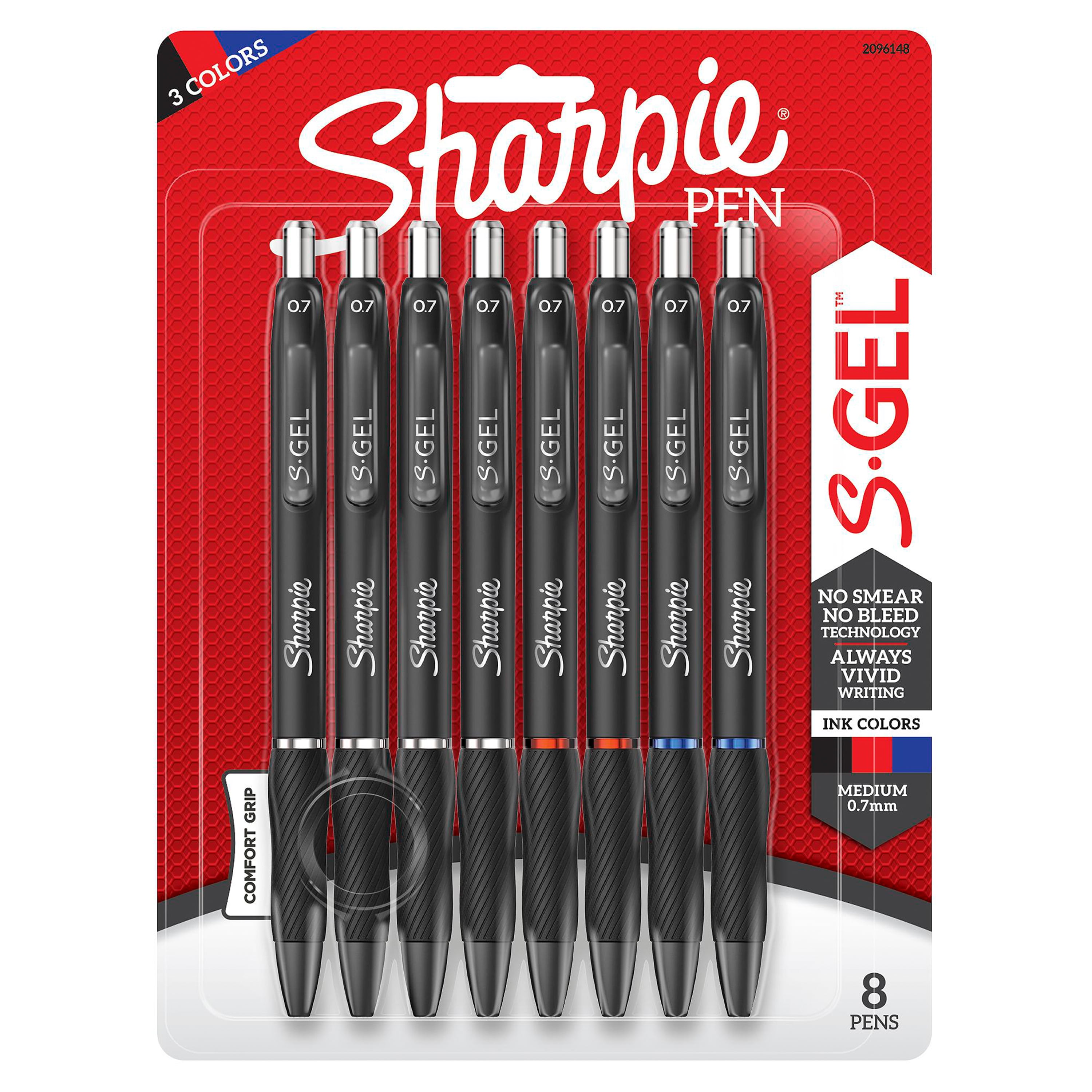 Retractable SHARPIES PERMANANT MARKER PENS Black/Blue/Red 1 2 4 6