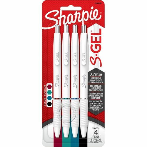 Sharpie S-Gel, White Fashion Barrel, Medium Point (0.7mm), Update ...