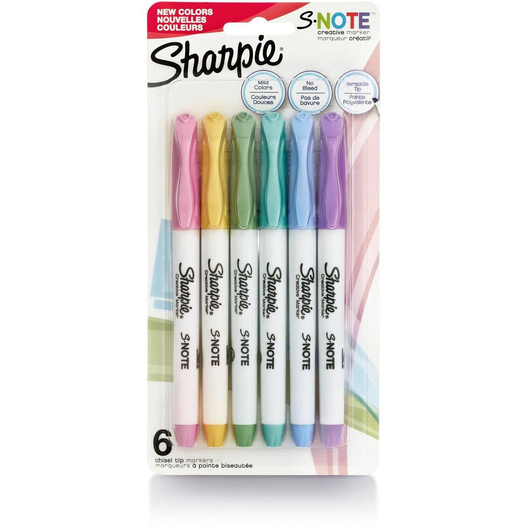 Sharpie S-Note Marker - Chisel Marker Point Style - Mild Assorted - 6 / Pack Sharpie S-Note Marker - Chisel Marker Point Style - Mild Assorted - 6 / Pack
