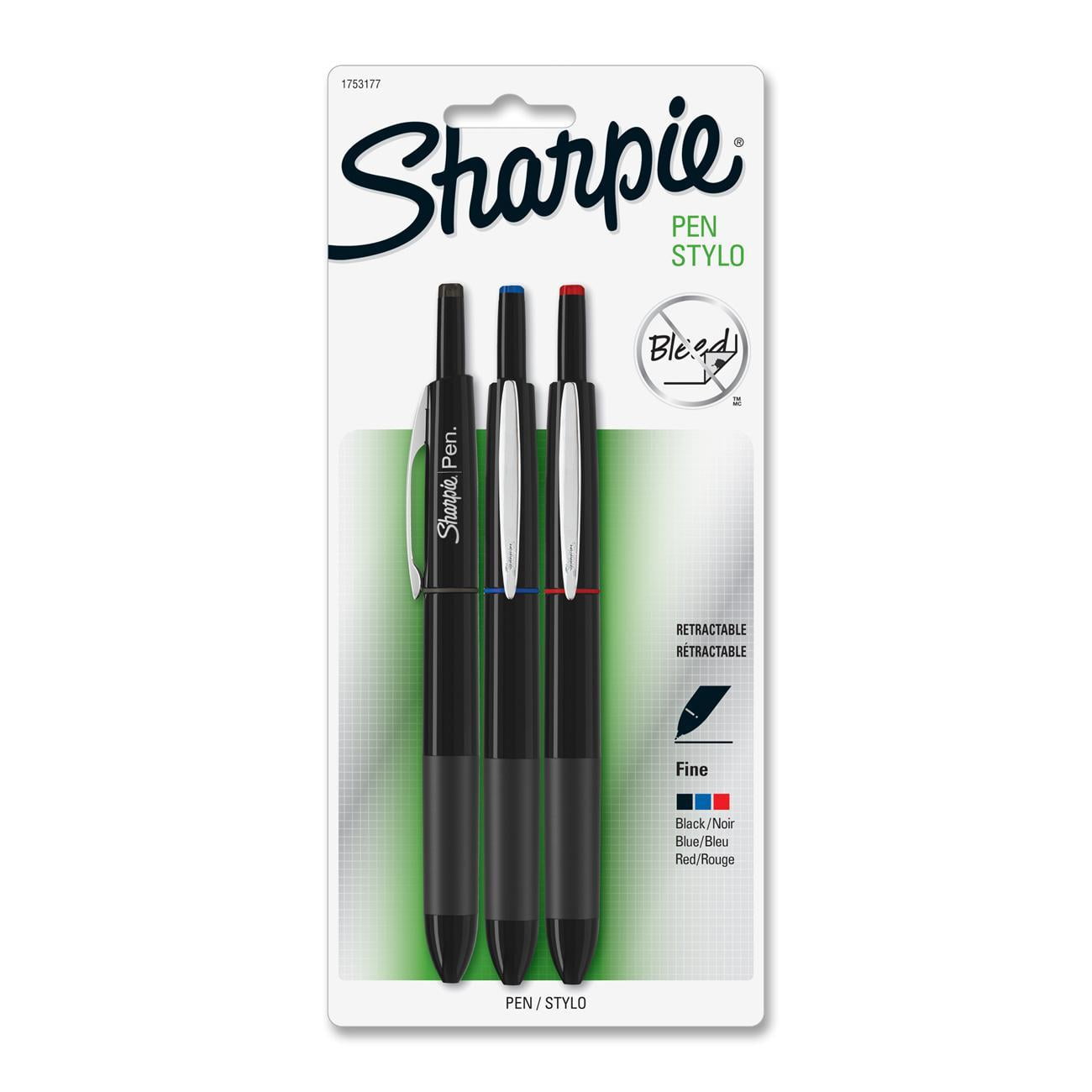 Sharpie Retractable Pen, Fine Point, Black, 3-Count – Simplify Bio