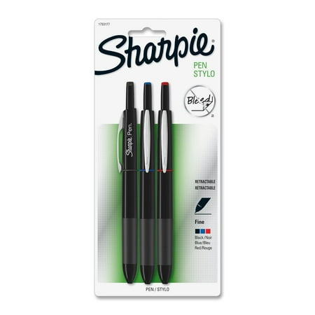 Sharpie, SAN1753177, Retractable Fine Tip Pens, 3 / Pack
