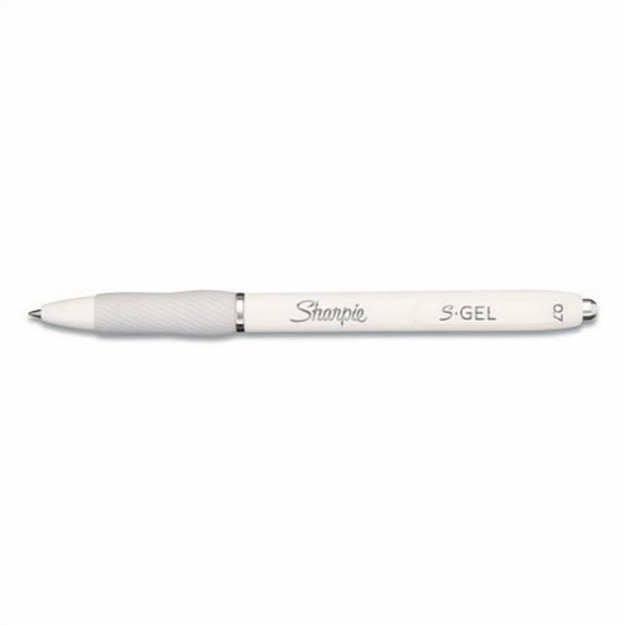 Sharpie-Sharpie Fashion Barrel Pen, Medium 0.7 mm, Black Ink, Pearl White Barrel, Dozen (2126236)