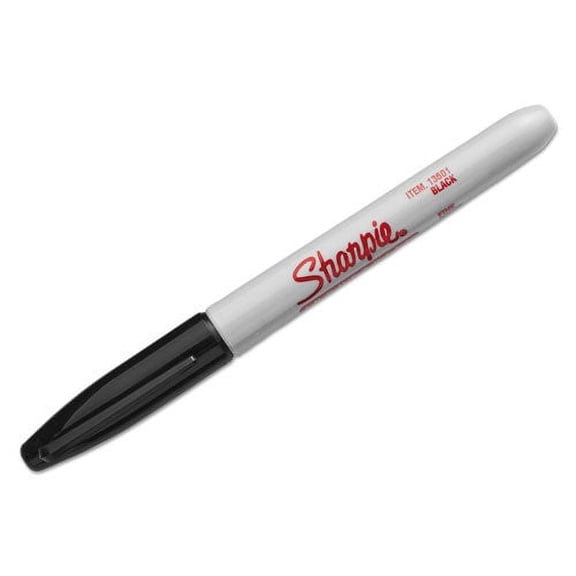 Sharpie Sharpie Industrial Permanent Marker, Fine Bullet Tip, Black, Dozen