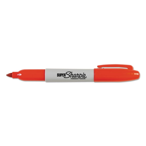 Sharpie Super Permanent Marker Fine Bullet Tip, Red, Dozen