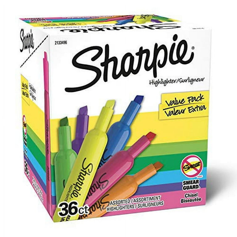 Sharpie - Highlighter Marker: Assorted Color, AP Non-Toxic, Chisel Point -  57311276 - MSC Industrial Supply