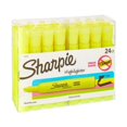 thumbnail image 1 of Sharpie Tank Style Chisel Tip Highlighters, Fluorescent Yellow, 24 Count, 1 of 5