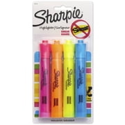 Sharpie Tank-Style Highlighters, Chisel Tip, Assorted, 4 Count