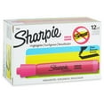 thumbnail image 1 of Sharpie Tank Style Highlighters, Chisel Tip, Fluorescent Pink, Box of 12, 1 of 7