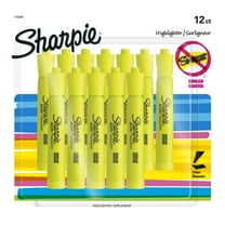 Sharpie Tank Style Highlighters, Chisel Tip, Fluorescent Yellow, 12 Count