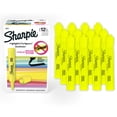thumbnail image 1 of Sharpie Tank Style Highlighters, Chisel Tip, Fluorescent Yellow, Box of 12, 1 of 5