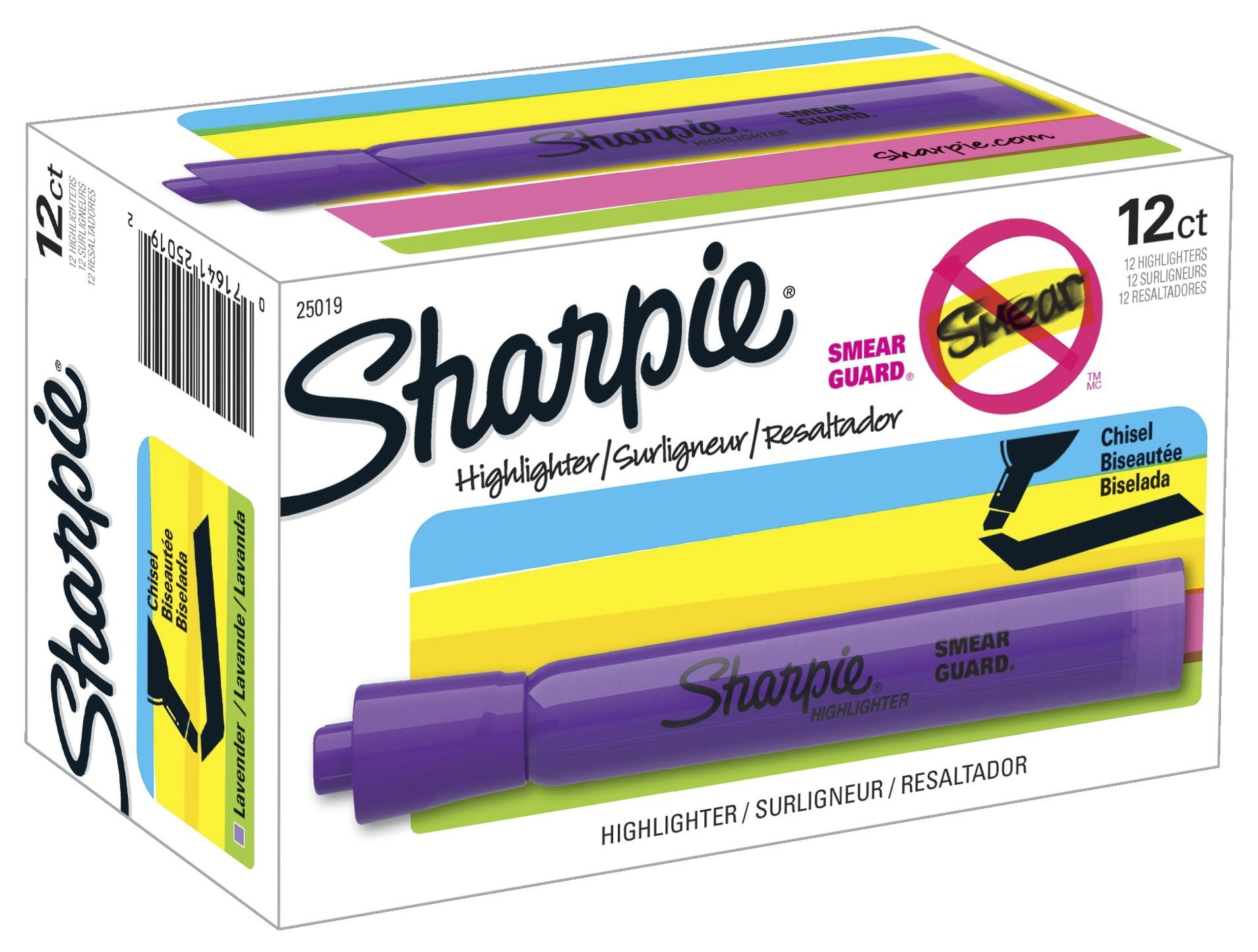SHARPIE, Chisel, Purple, Highlighter - 2LTK7