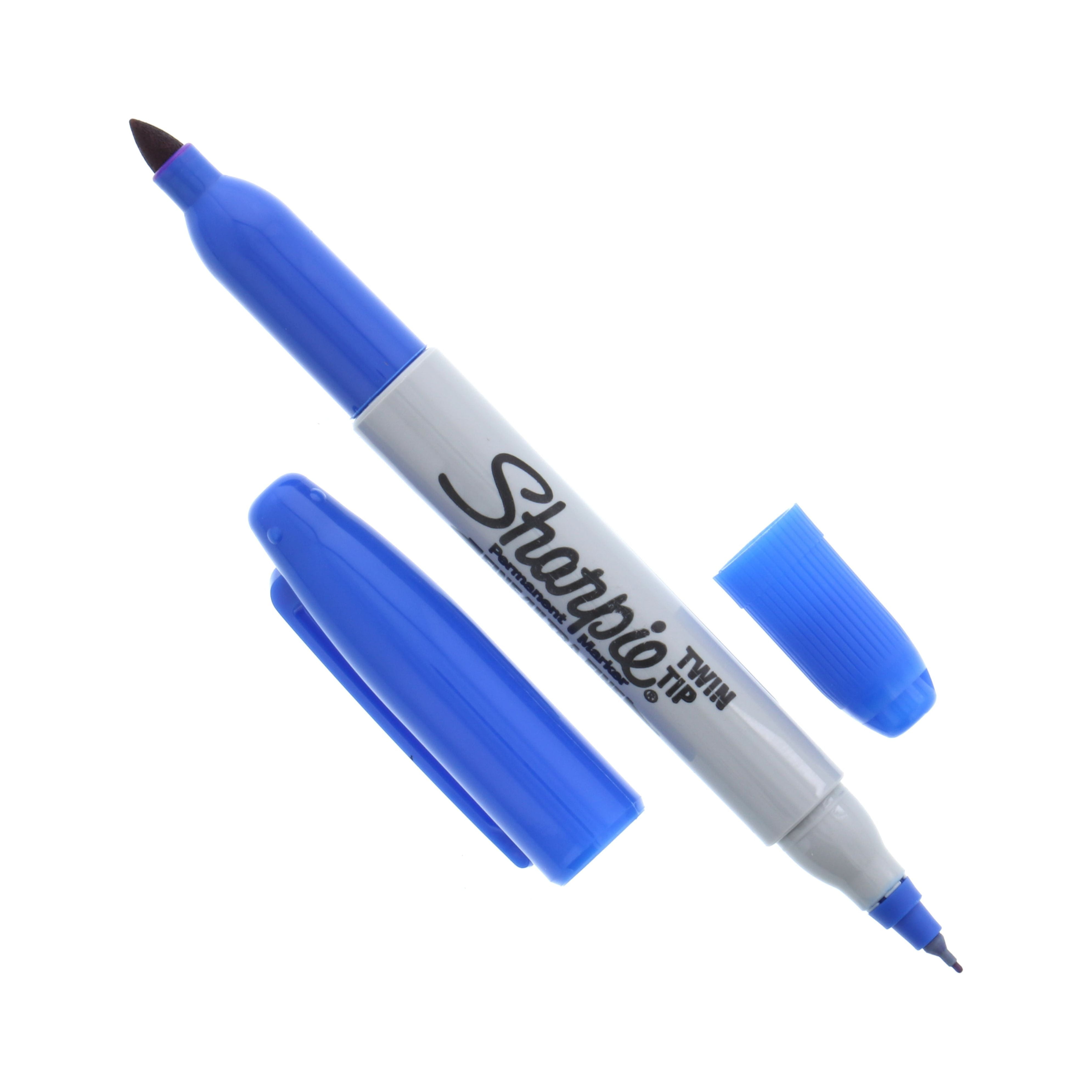 2x Sharpie Twin Tip Permanent Marker Pen Navy Blue Ultra Fine and Fine Tips