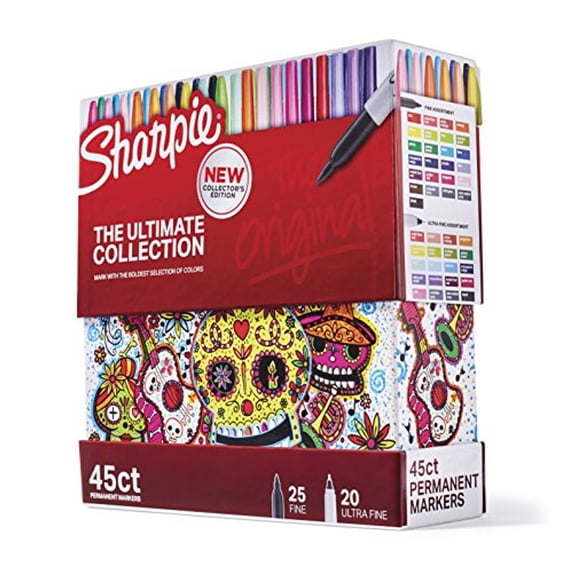 Sanford-1PK Permanent Markers Ultimate Collection, Assorted Tip Sizes/Types, Assorted Colors, 45/Pack