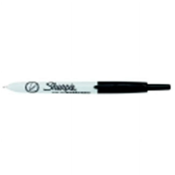 Sharpie Ultra Fine Tip Non-Washable Retractable Permanent Marker, Black, Pack 12