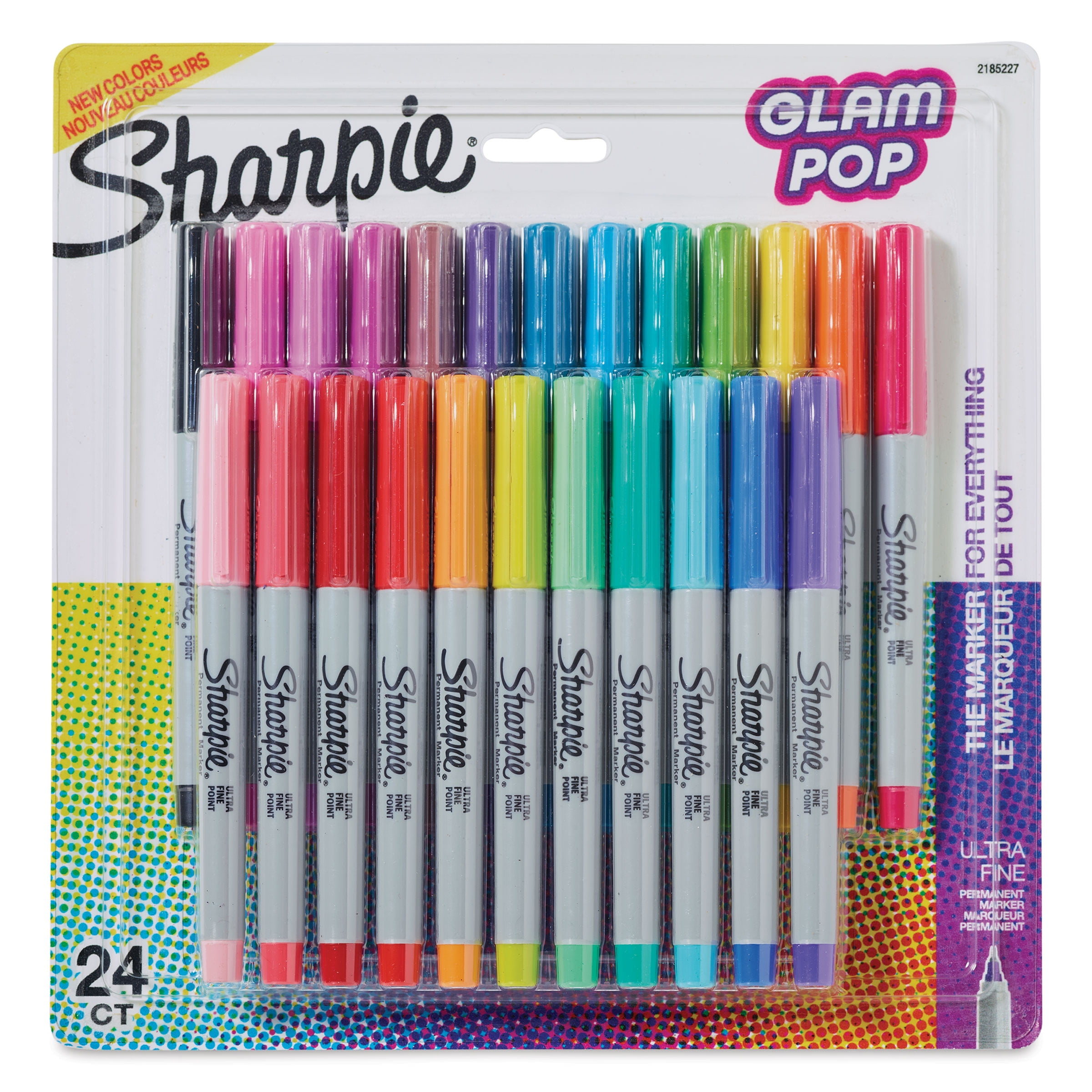 Sharpie Ultra Fine Tip Permanent Marker, Ultra-Fine Needle Tip, Assorted  80s Glam Colors, 24/Pack 