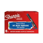 Sharpie Water-Based Creative Markers Bullet Tip Blue 6/Pack 2218115