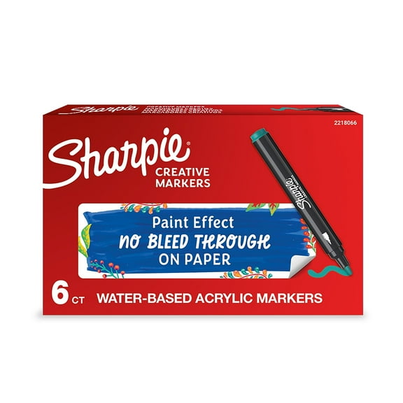 Sharpie Water-Based Creative Markers Bullet Tip Green 6/Pack (2218066)