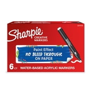 Sharpie Water-Based Creative Markers Bullet Tip White 6/Pack 2218126