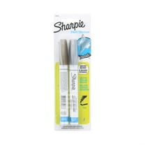 Sharpie Water Based Paint Marker Set, Fine Tip, Metallic Gold/Silver, Set of 2
