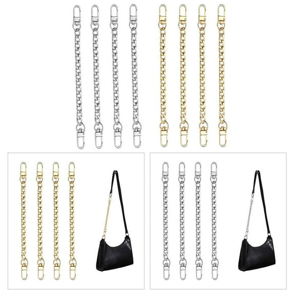 Sharplace 7.9 Inch Flat Chain Strap Purse er with Alloy Clasps Hand