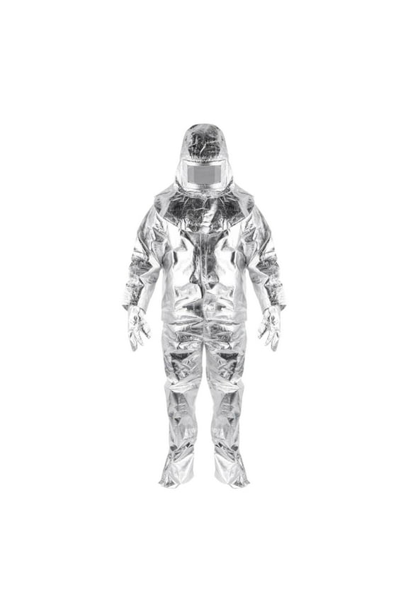 Fire Resistant Suit Aluminized Suit Scalding Resistance All Round Protective Equipment Heat Protective Suit Fireproof Clothes 500 degrees 2XL