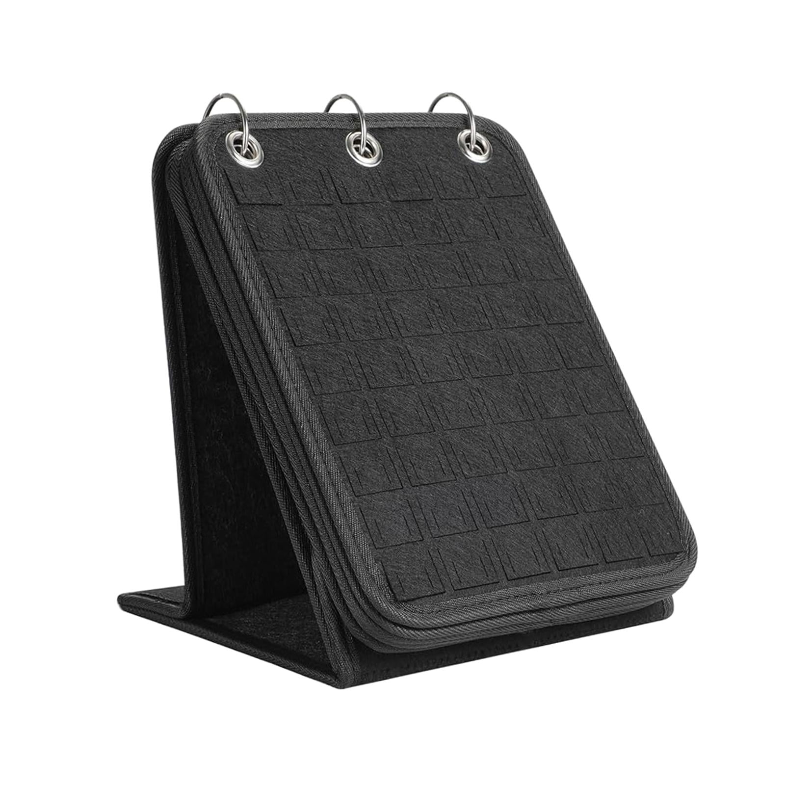 Sharplace Lapel Pin Holder, Lapel Pin Collection, Storage Calendar Stand with 5 Pages, Brooch Pin Organizer for Table Jewelry Accessories Black