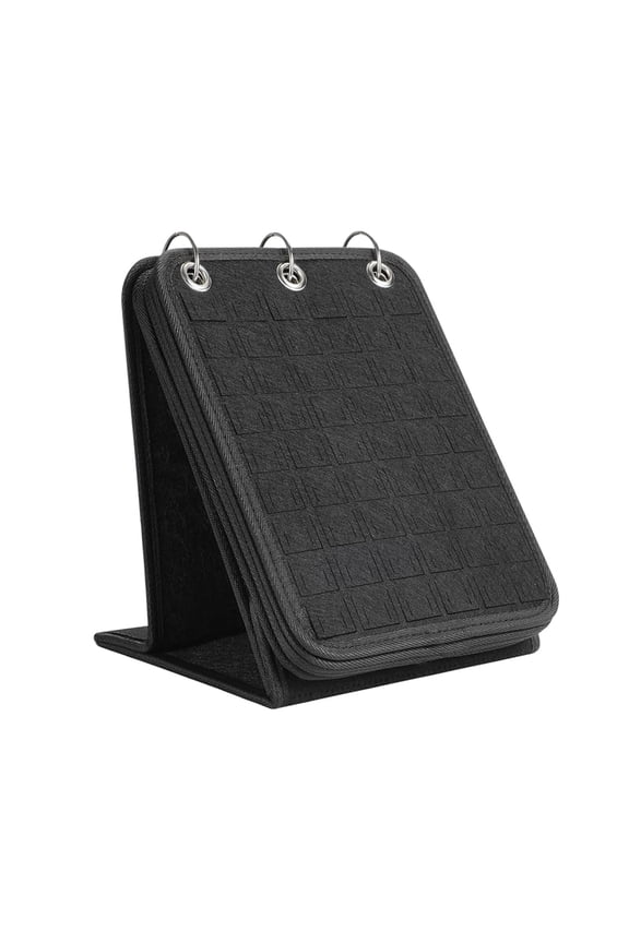 Lapel Pin Holder, Lapel Pin Collection, Storage Calendar Stand with 5 Pages, Brooch Pin Organizer for Table Jewelry Accessories Black