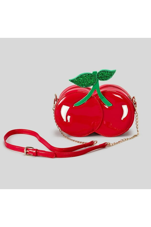 Novelty Handbag for Women Decorative Cherry Shaped Purse for Travel Party Favors