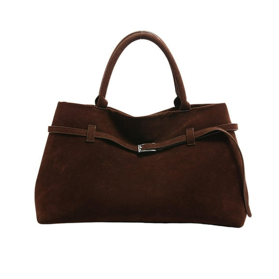 Sharplace Suede Bag, Large Casual Tote Bag for Women Suede Purse Satchel Bag for Vacation, Work, Travel, Outdoor, Party