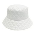 thumbnail image 1 of Sharplace Winter Bucket Hat Basin Hat Trendy Filled Casual Thick Comfortable Headwear Warm Hat Fisherman Hat for Girls Men Women Adults White, 1 of 9